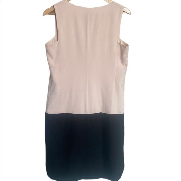 Vince Camuto Blush & Black Colorblock Shift Dress Size 8 - Picture 2 of 3